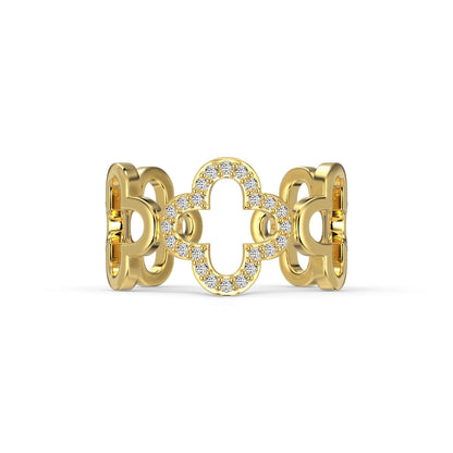 {
  "Shinejoy Jewelry": "シャインジョイ・ジュエリー",
  "Hollow Design Four-Leaf Clover Flower Shape Ring": "透かしデザイン 四つ葉のクローバー フラワーモチーフ リング"
}