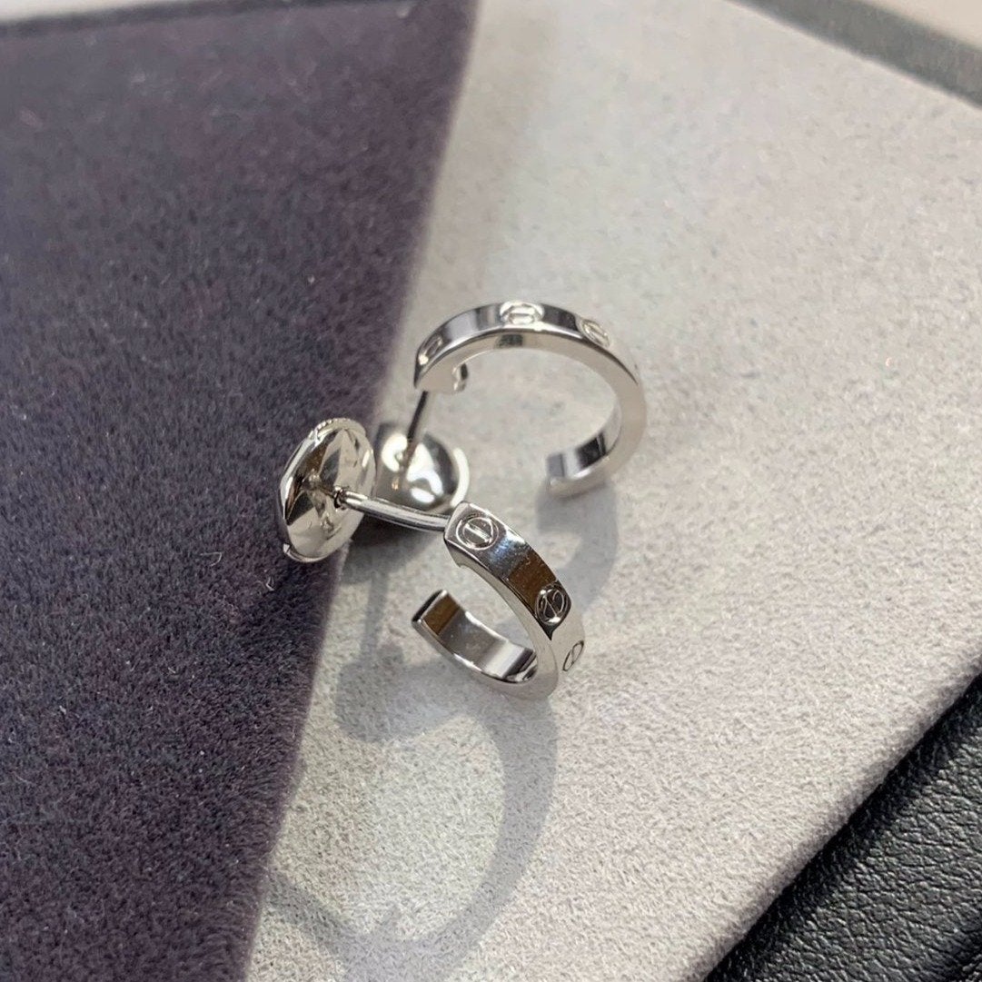[⭐Shinejoy]LOVE EARRINGS 2.65MM シルバー
