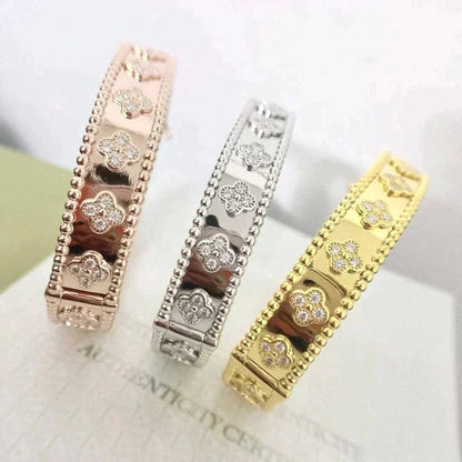 [⭐Shinejoy]クローバーブレスレット 8MM ダイヤモンド