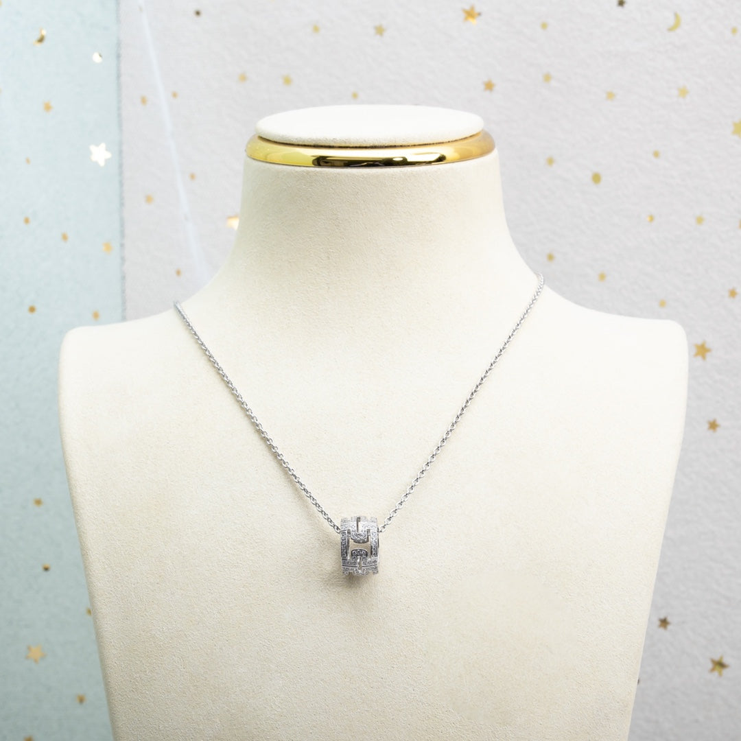 [⭐Shinejoy] パレンテシ ネックレス シルバー ダイヤモンド