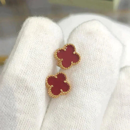 [⭐Shinejoy]CLOVER MINI 9.5MM カーネリアンピアス