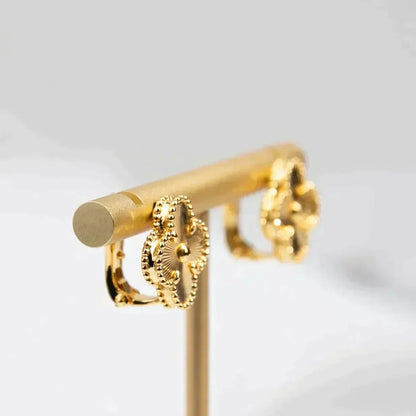 [⭐Shinejoy]CLOVER MEDIUM 1 MOTIFS LASER EARRINGS