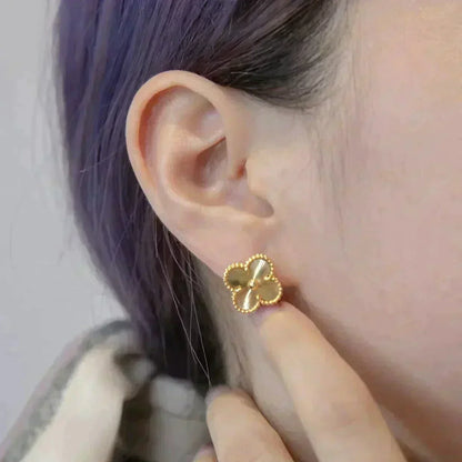 [⭐Shinejoy]CLOVER MEDIUM 1 MOTIFS LASER EARRINGS