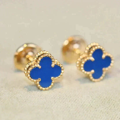 [⭐Shinejoy]CLOVER MINI 9.5MM ターコイズピアス