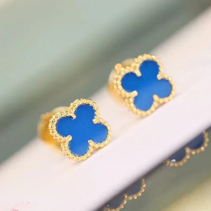 [⭐Shinejoy]CLOVER MINI 9.5MM ターコイズピアス