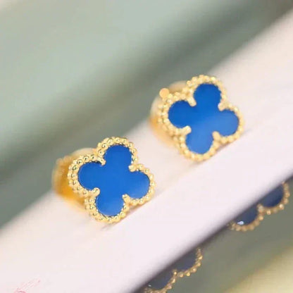 [⭐Shinejoy]CLOVER MINI 9.5MM ターコイズピアス