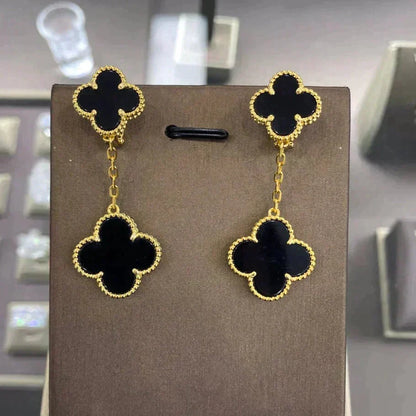 [⭐Shinejoy]クローバー 2モチーフ ピアス（バリエーション選択可）