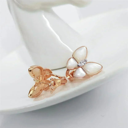 [⭐Shinejoy]バタフライモップダイヤモンドピアス