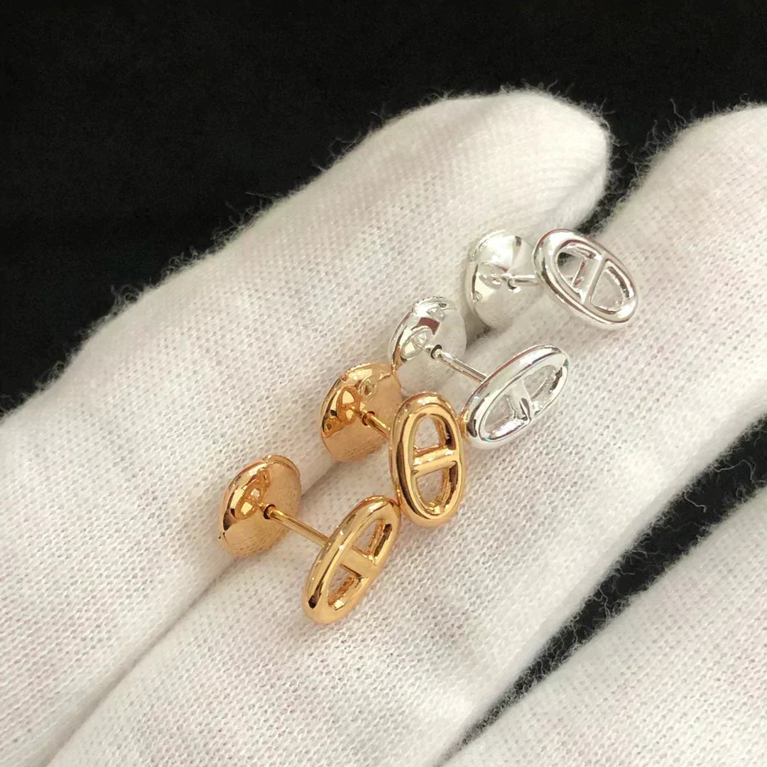 [⭐Shinejoy]CHAINE スモールピアス ゴールド＆シルバー