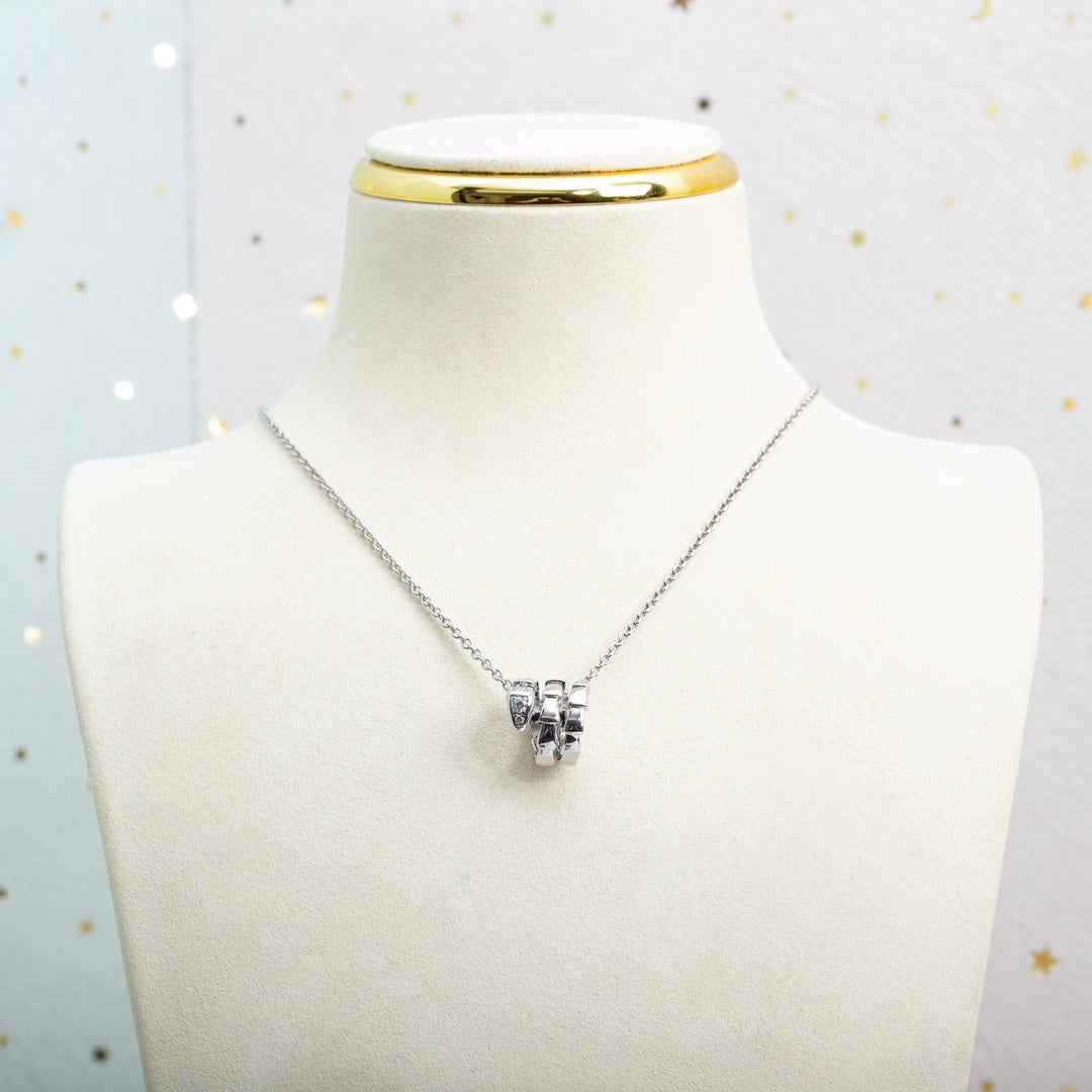 [⭐Shinejoy]セルペンティ シルバー ネックレス ダイヤモンド