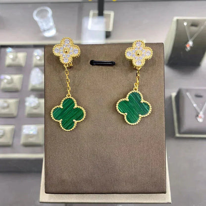{
  "⭐Shinejoy": "CLOVER 2 MOTIFS DIAMOND EARRINGS (MULTIPLE CHOICES)"
}