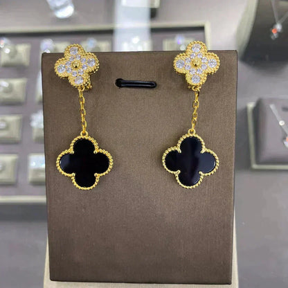 {
  "⭐Shinejoy": "CLOVER 2 MOTIFS DIAMOND EARRINGS (MULTIPLE CHOICES)"
}