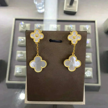 {
  "⭐Shinejoy": "CLOVER 2 MOTIFS DIAMOND EARRINGS (MULTIPLE CHOICES)"
}