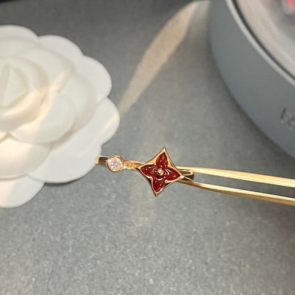 [⭐Shinejoy]スター1粒ダイヤモンドオープンリング
