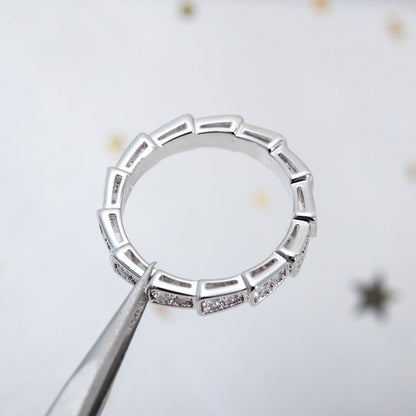 [⭐Shinejoy]セルペンティ リング シルバー ダイヤモンド パヴェ 3mm