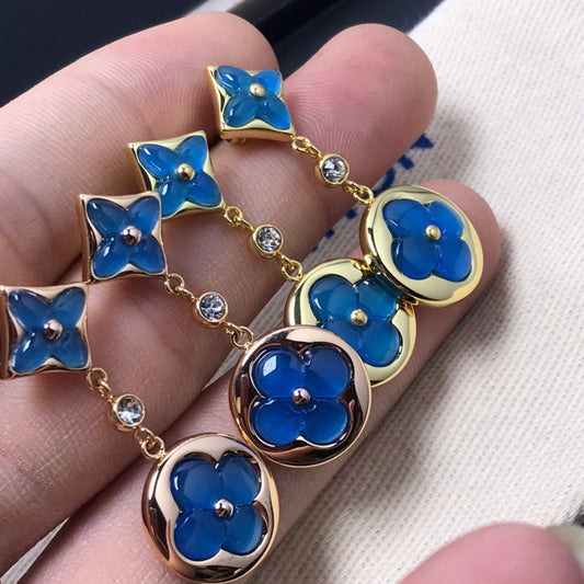 [⭐Shinejoy]スター＆サンアゲート ダイヤモンドピアス