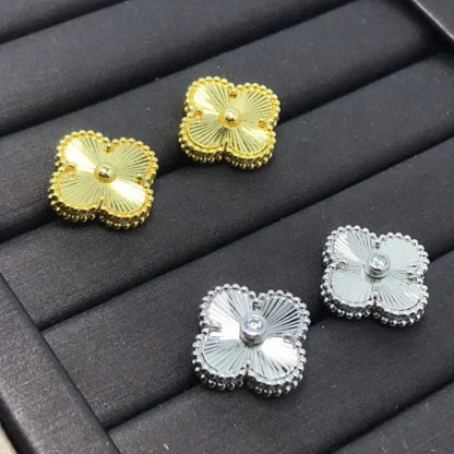 [⭐Shinejoy]CLOVER MINI 9.5MM LASER EARRINGS