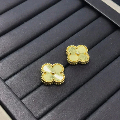 [⭐Shinejoy]CLOVER MINI 9.5MM LASER EARRINGS
