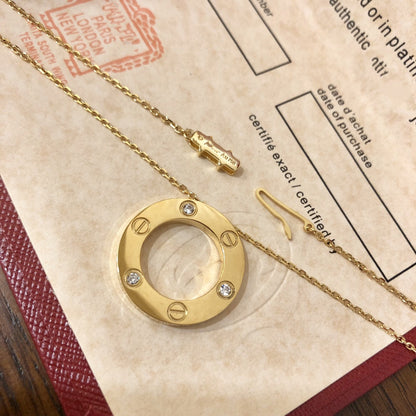 [⭐Shinejoy]LOVE ネックレス 16MM 3ダイヤモンド