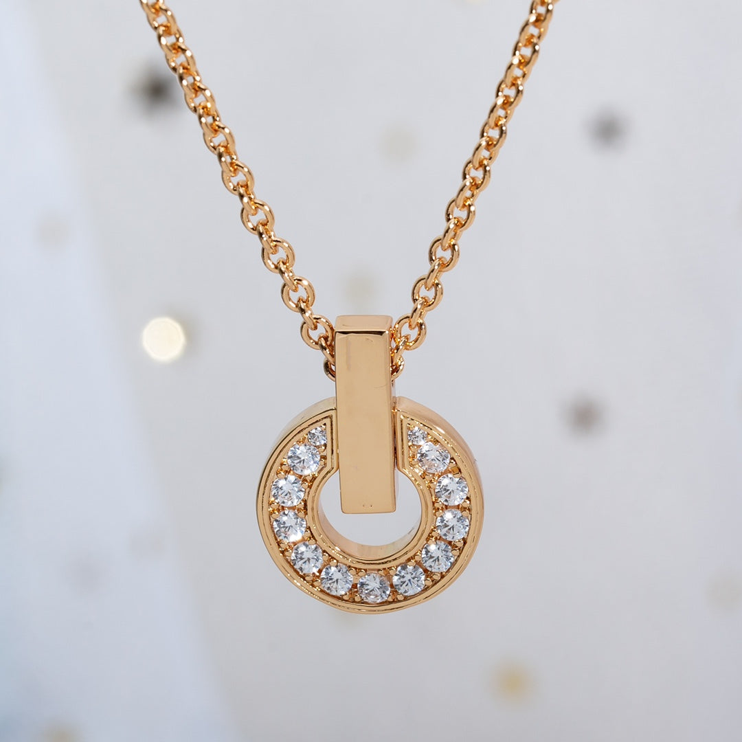 [⭐Shinejoy]GARI HALSKETTE ROSÉGOLD DIAMANT