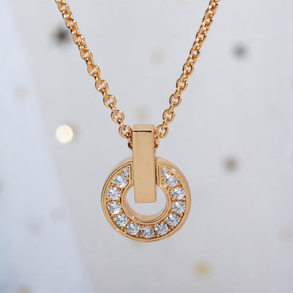 [⭐Shinejoy]GARI HALSKETTE ROSÉGOLD DIAMANT