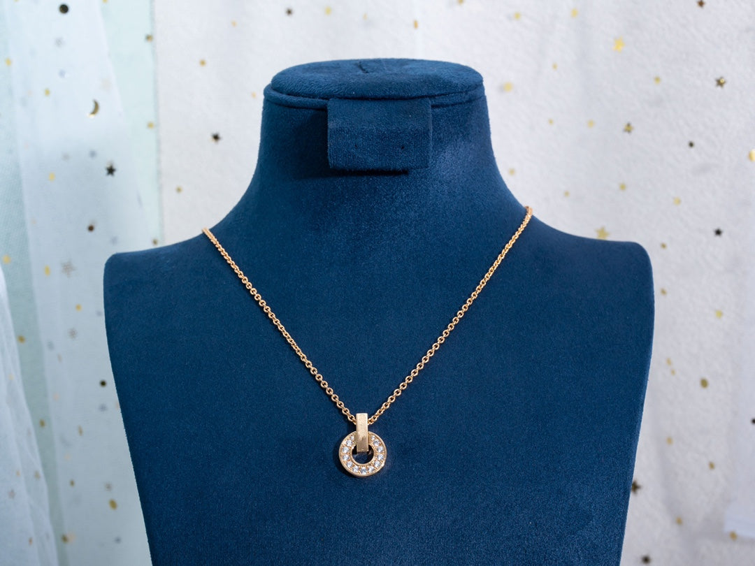 [⭐Shinejoy]GARI HALSKETTE ROSÉGOLD DIAMANT