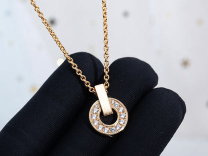 [⭐Shinejoy]GARI HALSKETTE ROSÉGOLD DIAMANT