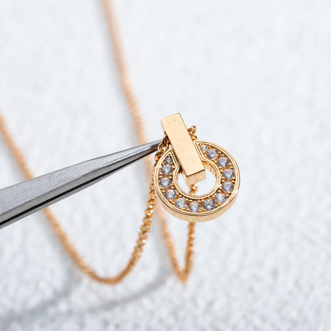 [⭐Shinejoy]GARI HALSKETTE ROSÉGOLD DIAMANT