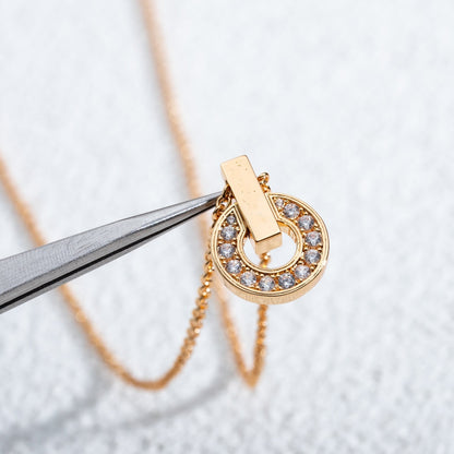 [⭐Shinejoy]GARI HALSKETTE ROSÉGOLD DIAMANT