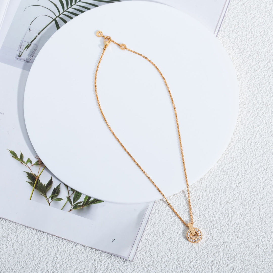 [⭐Shinejoy]GARI HALSKETTE ROSÉGOLD DIAMANT