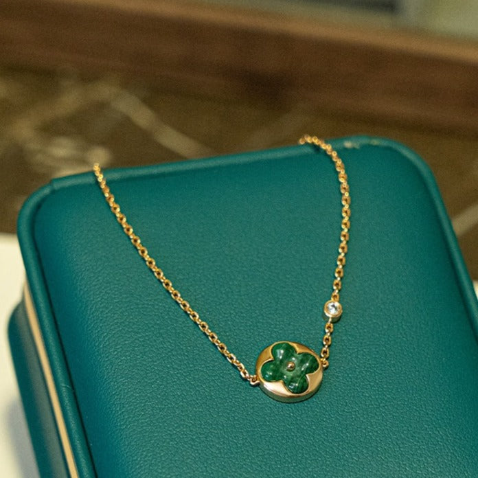 [⭐Shinejoy]SUN MALACHITE 1 ダイヤモンド ピンクゴールドブレスレット