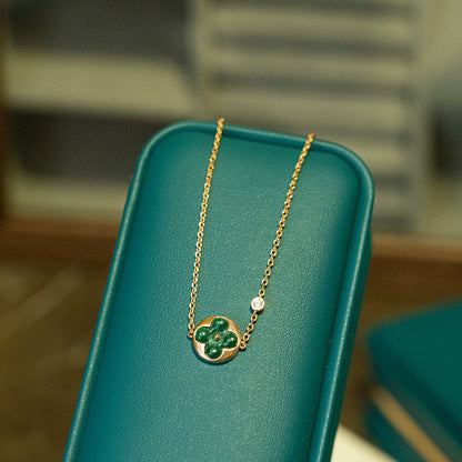 [⭐Shinejoy]SUN MALACHITE 1 ダイヤモンド ピンクゴールドブレスレット