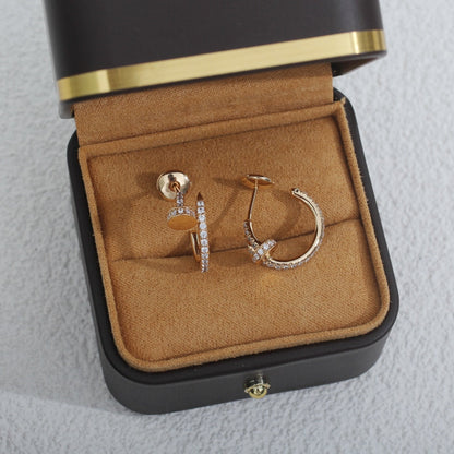 [⭐Shinejoy]ジュスト ピアス 12.75mm ピンクゴールド ダイヤモンド