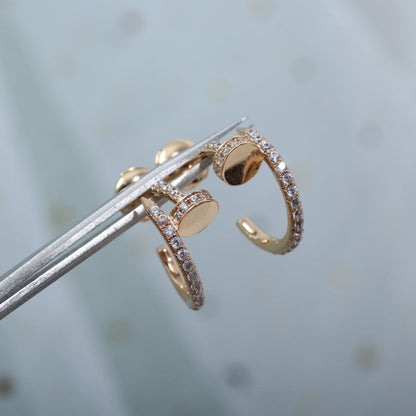 [⭐Shinejoy]ジュスト ピアス 12.75mm ピンクゴールド ダイヤモンド