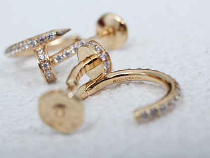 [⭐Shinejoy]ジュスト ピアス 12.75mm ピンクゴールド ダイヤモンド