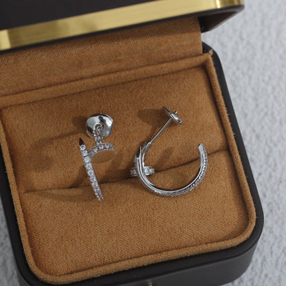 [⭐Shinejoy]ジュステ イヤリング 12.75MM シルバー ダイヤモンド