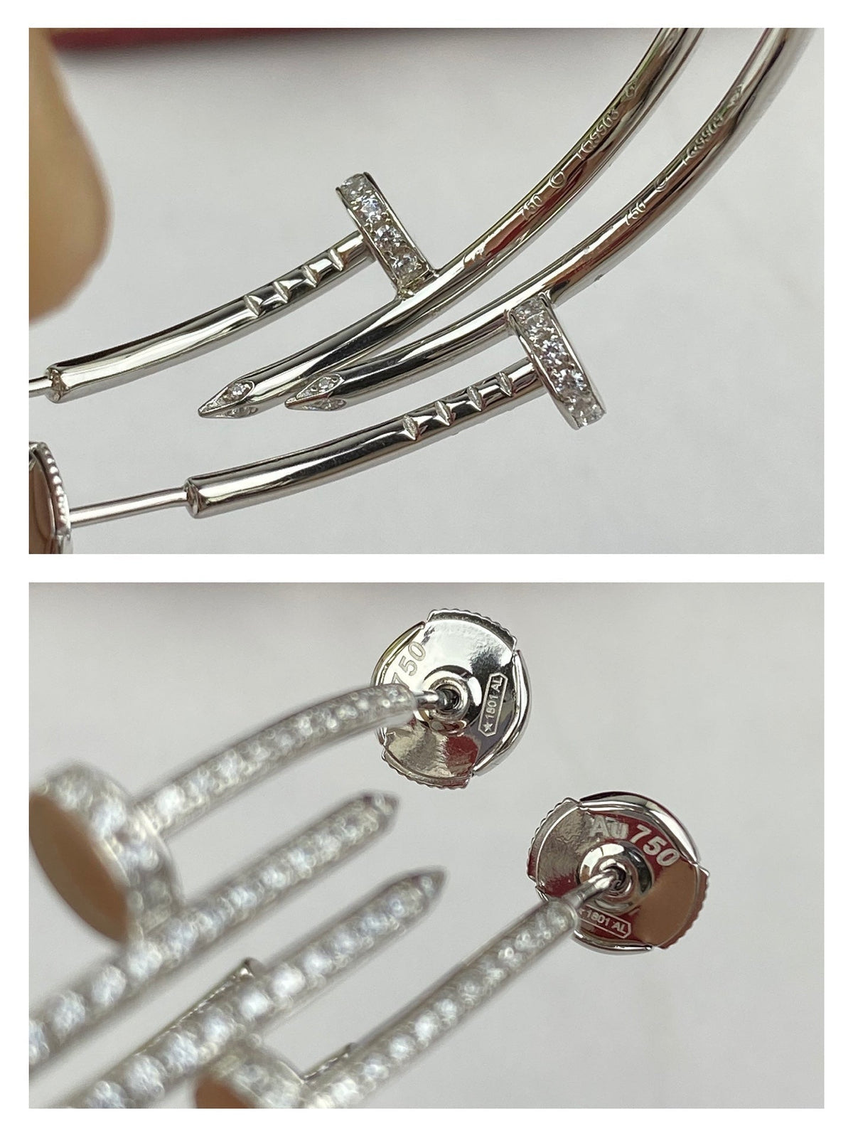 [⭐Shinejoy]ジュスト ピアス フルダイヤモンド 1.8MM