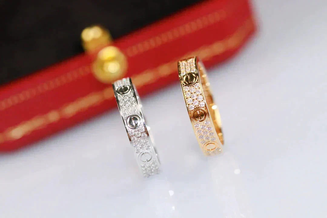 [⭐Shinejoy]LOVE RING 3.6MM ダイヤモンドパヴェ