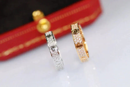 [⭐Shinejoy]LOVE RING 3.6MM ダイヤモンドパヴェ