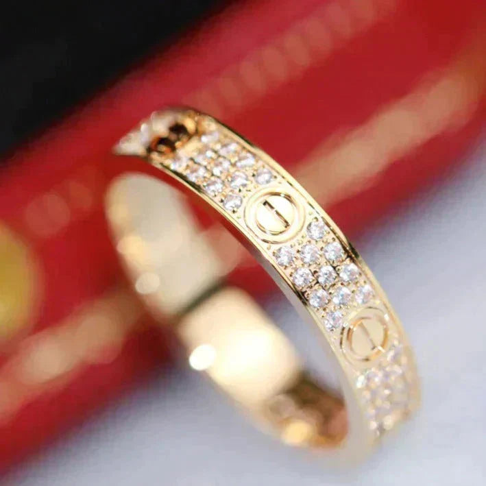 [⭐Shinejoy]LOVE RING 3.6MM ダイヤモンドパヴェ