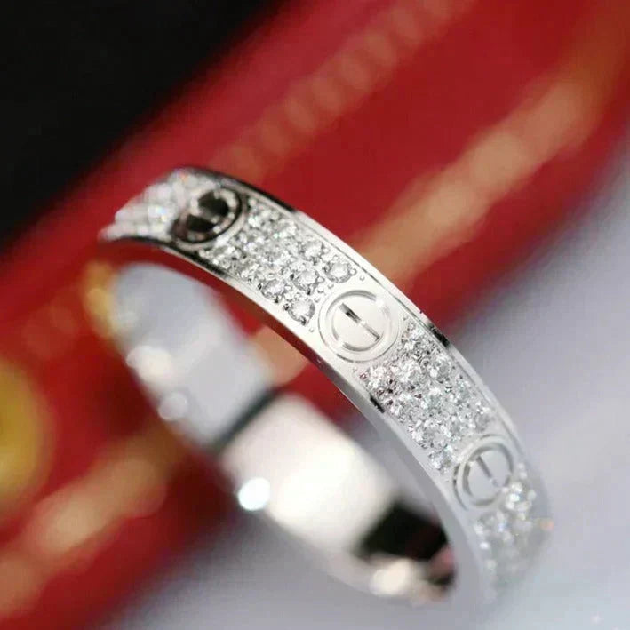 [⭐Shinejoy]LOVE RING 3.6MM ダイヤモンドパヴェ