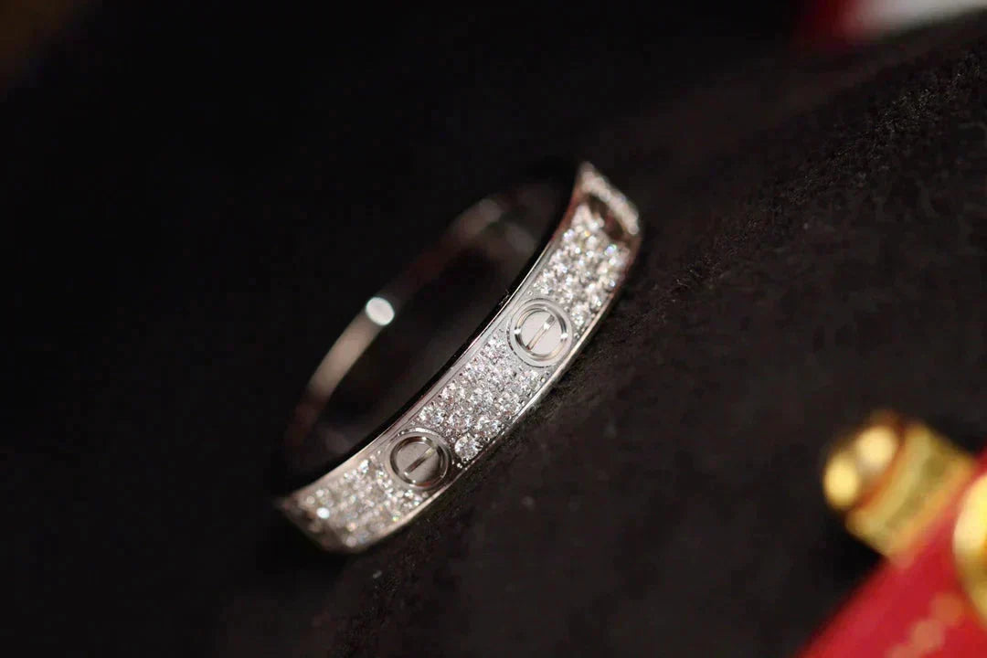 [⭐Shinejoy]LOVE RING 3.6MM ダイヤモンドパヴェ