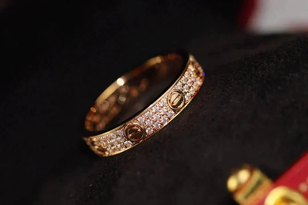 [⭐Shinejoy]LOVE RING 3.6MM ダイヤモンドパヴェ
