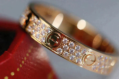 [⭐Shinejoy]LOVE RING 3.6MM ダイヤモンドパヴェ