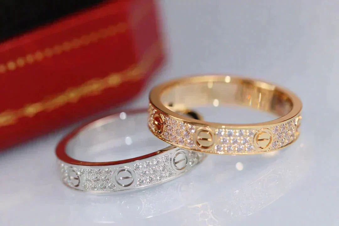 [⭐Shinejoy]LOVE RING 3.6MM ダイヤモンドパヴェ