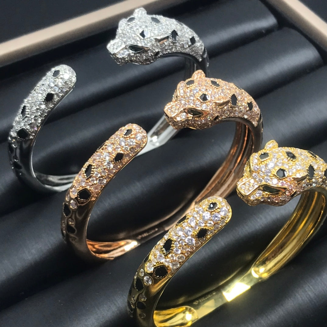 [⭐Shinejoy]パンテール ビッグブレスレット ダイヤモンド