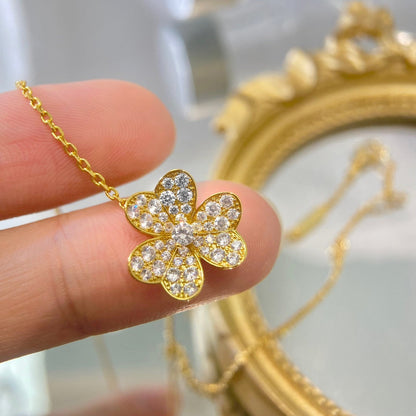 [⭐Shinejoy]フラワーダイヤモンドネックレス