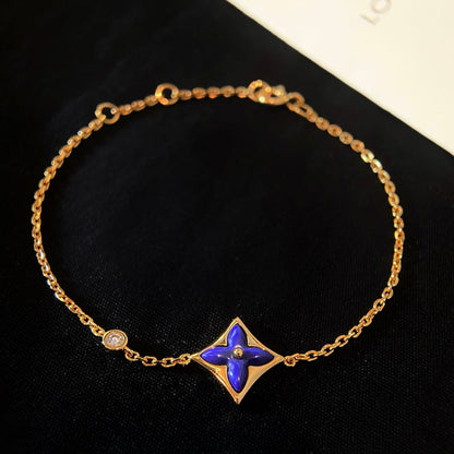 [⭐Shinejoy]カラースター ピンクゴールド ダイヤモンドブレスレット