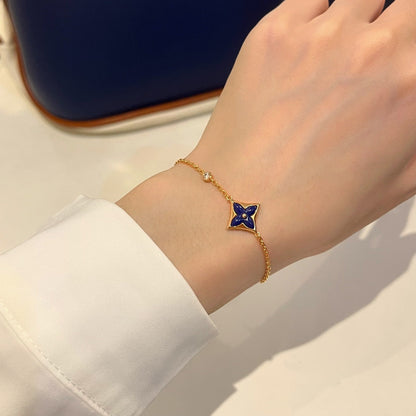 [⭐Shinejoy]カラースター ピンクゴールド ダイヤモンドブレスレット