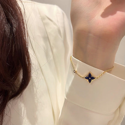 [⭐Shinejoy]カラースター ピンクゴールド ダイヤモンドブレスレット